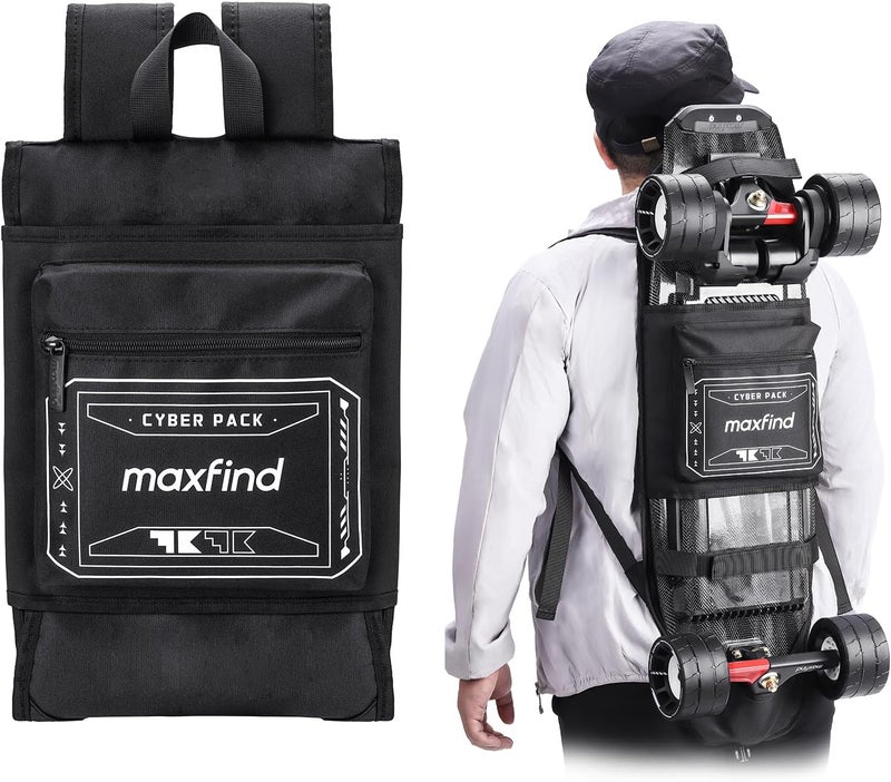 MaxFind Professional Skateboard Backpack Waterproof Durable Multi-Functional Sports Bag for Electric Skateboard & Longboard, Commuting Travel Backpack with Adjustable Straps - Image 1